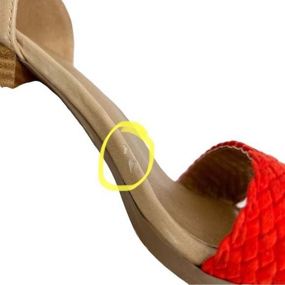 Torrid Red Braided Strap Stacked Block Heel Ankle Strap Sandals - Picture 13 of 16